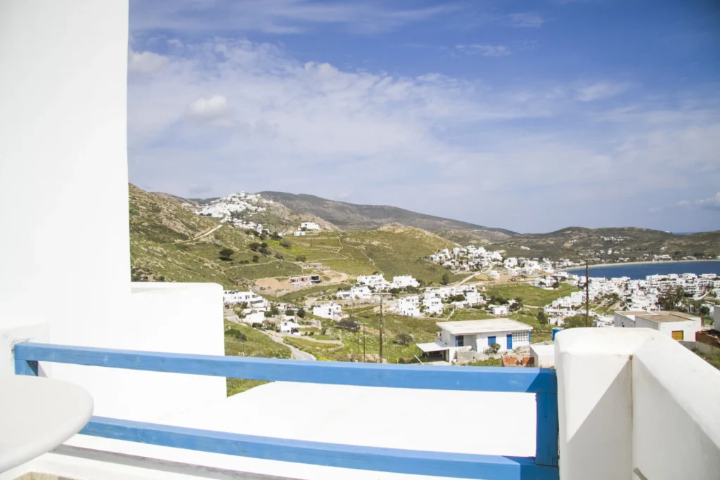 Terrace 1st floor view on Serifos